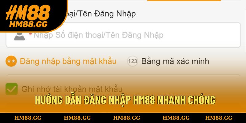 3 bước đăng nhập HM88 cực kỳ nhanh chóng