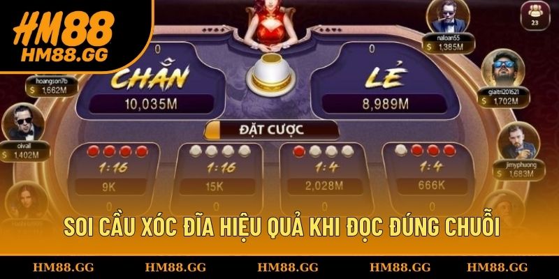 Soi cầu xóc đĩa hiệu quả hơn khi đọc đúng chuỗi